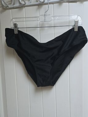 Black Bikini Swimwear Bottom - Classic Brief Plus Size 3XL